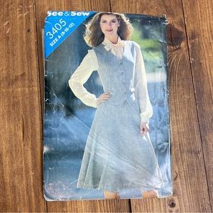 See & Sew Butterick sewing pattern 3405 uncut sizes 8-12